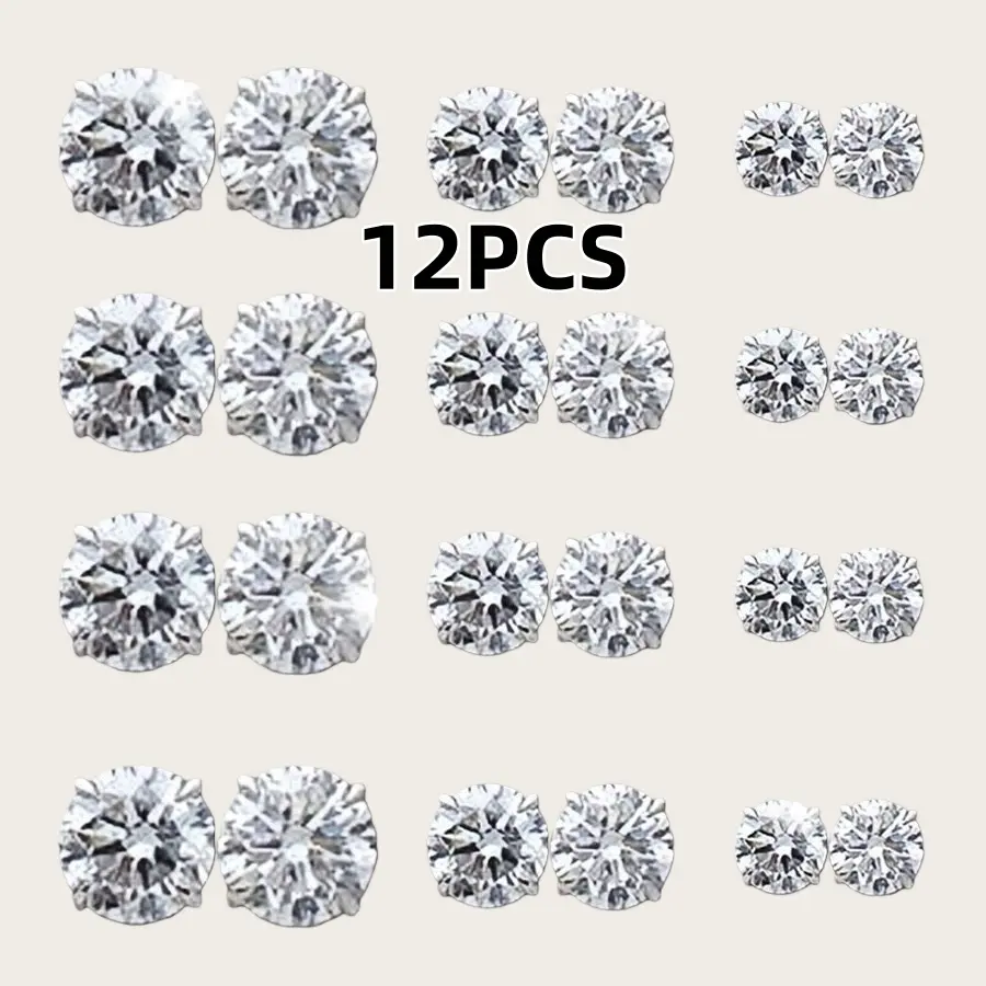 12PCS Earrings Set, Multi-Piercing  Earrings for Men Women, Unisex Stackable Set
