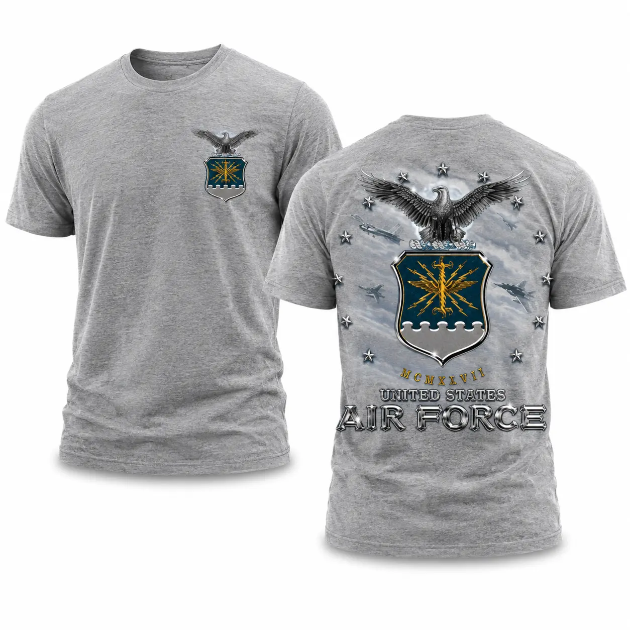 United States Air Force Shirt Vintage Eagle Crest Tee, USAF Military Pride Graphic T-Shirt, Patriotic Air Force Veteran Shirt, American Eagle Flag Aircraft Tee, USAF Gift Shirt – Menswear & Underwear - Men's Tops - T-Shirts