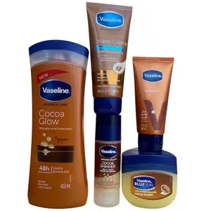 Vaseline Cocoa Glow & Radiant - 400mL Body Lotion, 100mL Hand Crème, 1.4 Oz Healing Jelly Stick, 100mL Petroleum Jelly & FREE 60mL LOTION Moisturizer