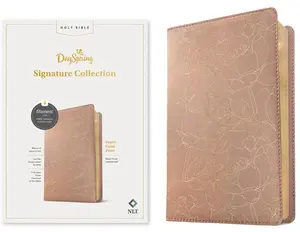 NLT Super Giant Print Bible, Filament Enabled (Leatherlike, Blush Floral, Red Letter): Dayspring Signature Collection -- Tyndale, Leather / Fine Binding