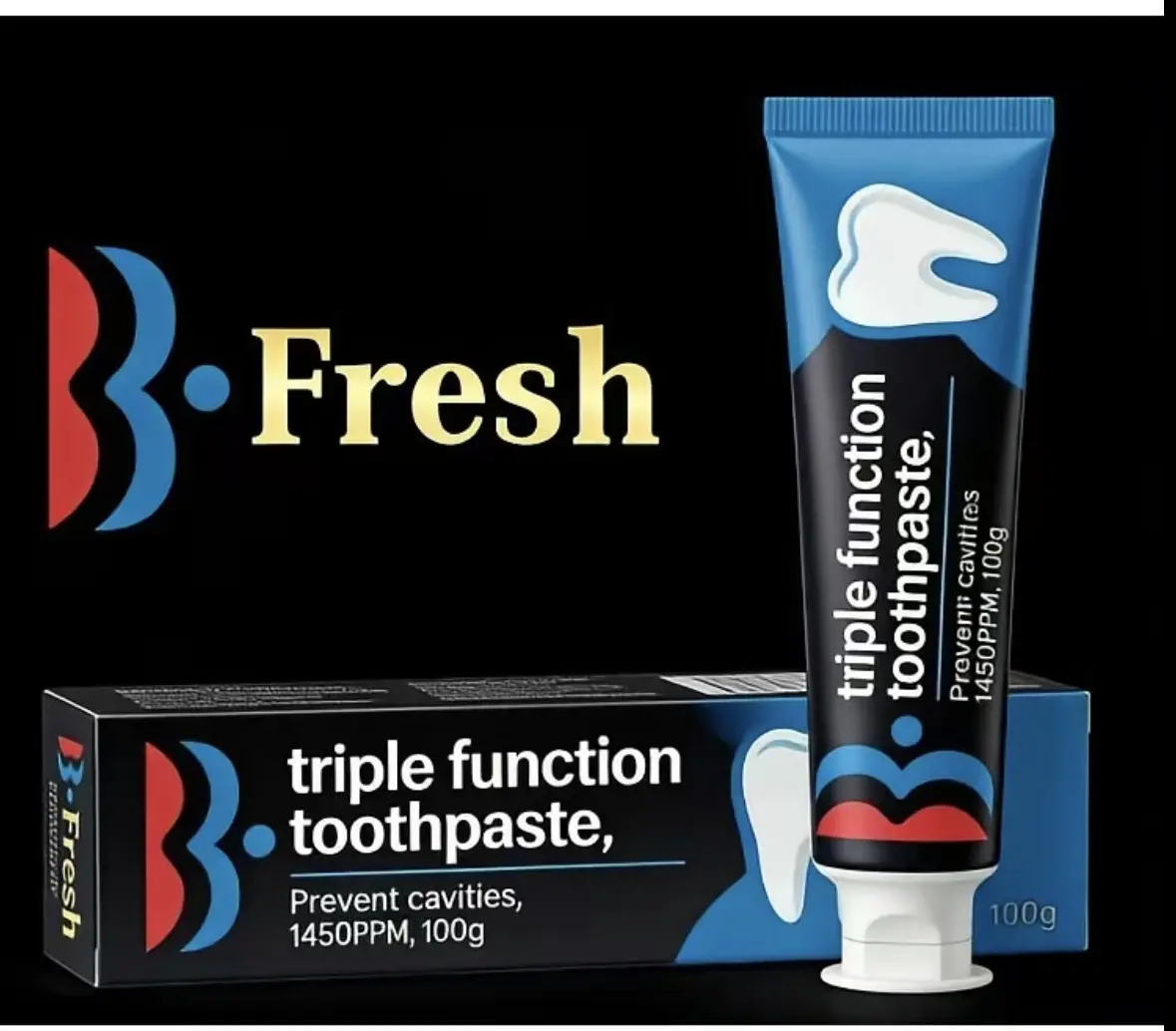 Byenblan Triple Function Toothpaste 100g - 1450PPM Fluoride for Cavities Prevention - 1Piece - Gentle Daily Oral Care for Strong Teeth & Fresh Breath 1 whole Case