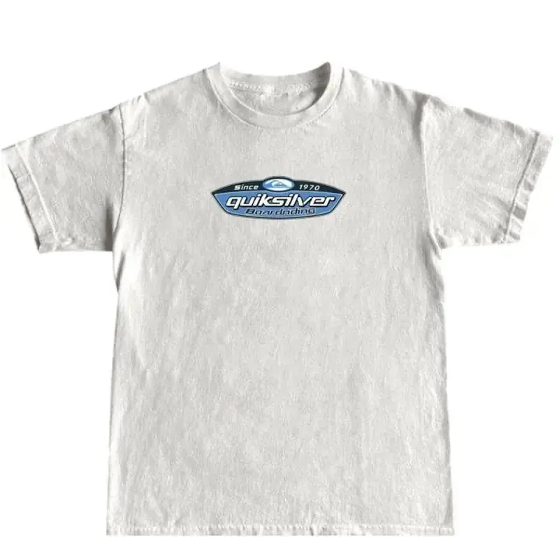 TLXT [Graphic Tee]Retro 90S Quiksilver Performance Skateboarding Crew Neck T-Shirt, Retro 90S Surfing T-Shirt, Unisex Crew Neck,Unisex Crewneck T-Shirt For Men And Women