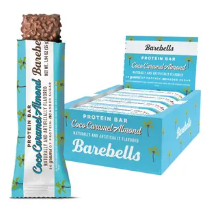 Barebells Protein Bars Coco Caramel Almond - 12 Count, 1.94oz Bars - Protein Snacks with 20g of Protein and no added suger - With 20 grams of protein and no added sugar*,
