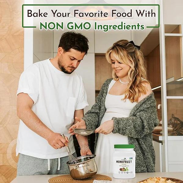 Morning Pep Monk Fruit Sweetener, golden Sugar Substitute Keto Friendly, 1:1 Sugar Replacement, Zero Calorie, Non-GMO, Golden