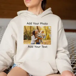 Custom Your Photo Hoodie, Your Text, Customize Photo Shirt,Picture Hoodie, Unisex Personalized Gift, Graphic Shirt,Women Men Unisex Gift