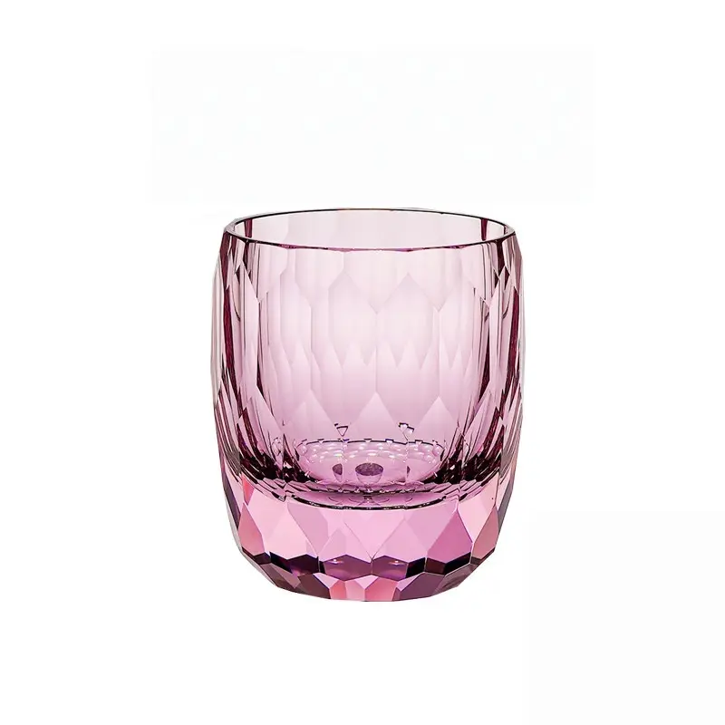 Crystal "Star Diamond" Luxury Whiskey Glass | Premium K9 Hand-Blown Bourbon Tumbler | High-End Geometric Old Fashioned Cocktail Glass Gift for Men & Women (240ml)