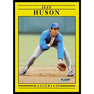 Jeff Huson 1991 Fleer #289a Texas Rangers