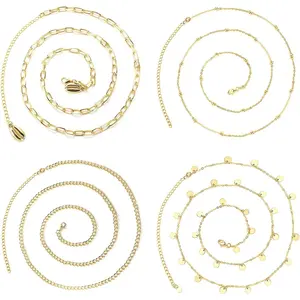 FIASASO 4 Pcs Belly Waist Chain Body Summer Beach Jewelry for Women and Girls Bikini Waist Chain Sexy Belly Chain Rhinestone Shells Adjustable
