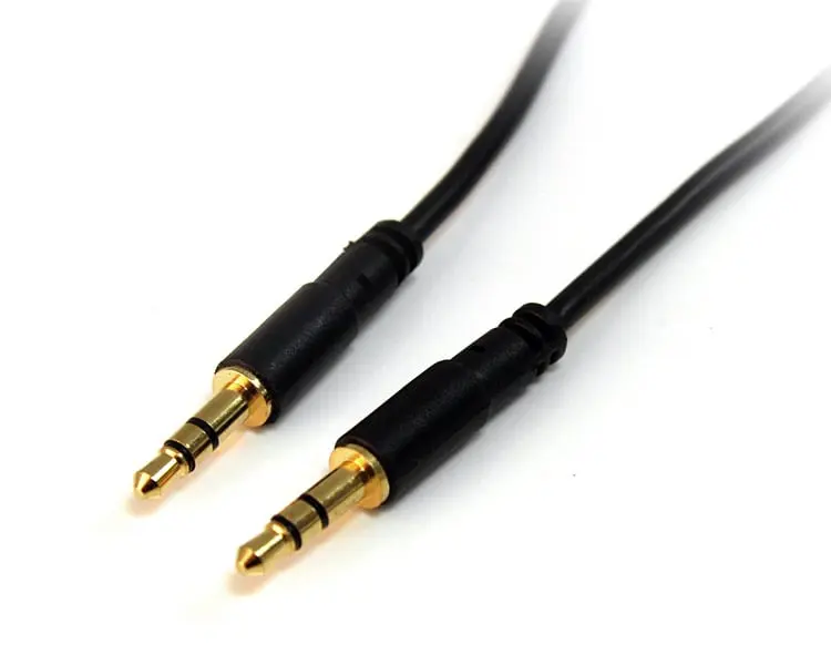 StarTech 3-Ft Slim 3.5mm Stereo Audio Cable - MM Molded Connectors with Slim Connector Molding for MP3 Players, Portable Devices, 3.5Mm Headphone Jack