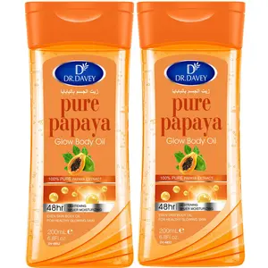 2pcs 200ml Papaya Glow Body essential oils Skin care Oil moisturizing treatment All seasons suitable, travel portable for Body, Face, Hand, Lip, Eye, Body Oil Set, New version