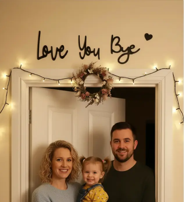 Non-woven fabricWall Art Love You Bye Letter Pattern Wall Hanging Decor Inspirational for Home Prayer Room Farmhouse Ornaments Art Decoration Hangable
