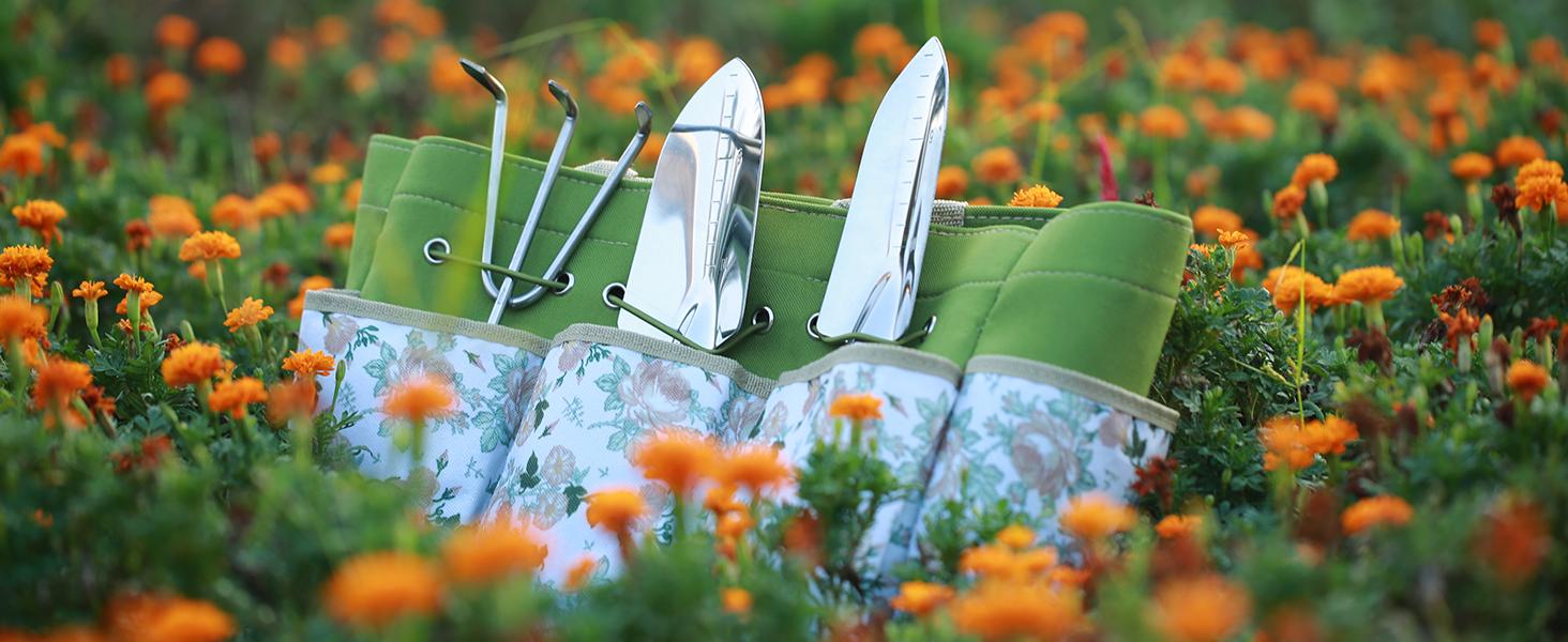 Gardening Tools 9-Piece Heavy Duty Garden Hand Tools with Fashion and Durable Garden Tools Organizer Handbag, Rust-Proof Garden Tool Set, Ideal Gardening Gifts for Women Gardening Tools 9-Piece Heavy Duty Garden Hand Tools with Fashion and Durable Garden Tools Organizer Handbag, Rust-Proof Garden Tool Set, Ideal Gardening Gifts for Women