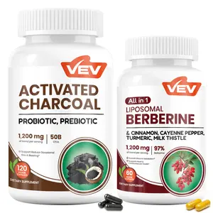 VEV Supplement Bundle: Activated Charcoal & Probiotics + Berberine Capsules, for Daily Nutrition