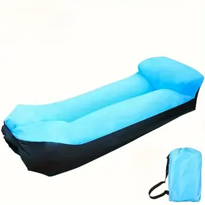 1pc Inflatable Sofa Chair - Portable Foldable Air Bed with Soft Cloud-Like Comfort, Lightweight & Durable for Beach, Music Festivals, Camping, Backyard Relaxation, Inflatable Chair, Festival Seating, Modern Seating, Easy Storage Design