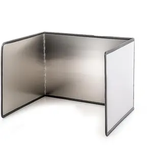 3-Sided Splatter Guard - Stainless Steel Foldable Grease Splatter Screen for Frying Pan, Nonstick & Heat Resistant Stove Top Shield, Stops Oil Splashes for Safer Cooking