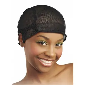 Deluxe Multi-Use Weaving Cap for Sew-In Weaves - Flexible Net Design with Adjustable Strap, Secure Fit Mesh Cap for Wig Making & Hair Extensions - Black