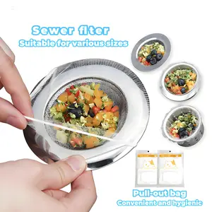 Eco-Friendly Disposable Sink Strainer Bags - Linen Mesh Filters for Kitchen & Bathroom, Anti-Clogging Design, Sturdy & Lightweight, Easy to Use, Essential for Food Waste & Hair Removal