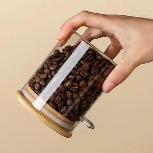 Multi-Functional Sealed Glass Storage Jar with Spoon, Moisture-Proof and Dust-Resistant, Ideal for Kitchen and Restaurant Use