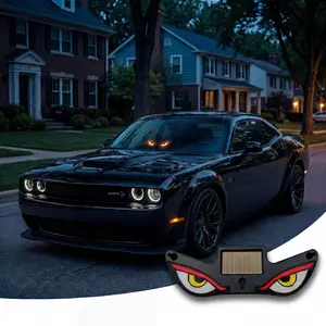 Solar Evil Eye LED Car Windshield Light | Wireless Motion Sensor Animated Anti-Tailgating Warning Strobe