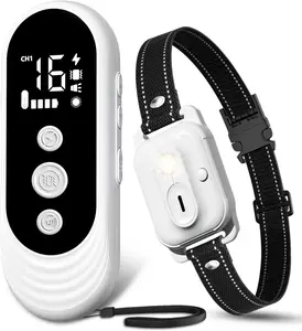 Dog Shock Collar with Remote, 3300 ft Dog Training Collar, IPX7 Waterproof Rechargeable, Beep, Vibration & Adjustable Shock, LED Light, for Small Medium Large Dogs (8–120 lbs)