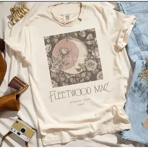 Vintage Fleetwo.od M.ac Band Shirt, Retro Music Rock Band Shirt, Retro Fleetwood Mac Mirage T-shirt, Rock Band Music Gift for Men & Women H1E