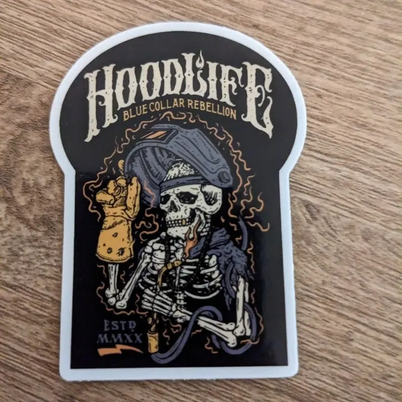 Welder - Hoodlife Sticker, Blue Collar Sticker, Welder Sticker, Hardhat Sticker, Pipeline Sticker, Water Bottle Sticker