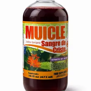 500ML Concentrated Muicle Tonic Sangre De Cristo , Mexican Honeysuckle  16.9 fl oz (500ml) | Concentrated Bitter Tonic 1 Tbsp = 3 Cups of Muicle Tea | Tonico Herbal.