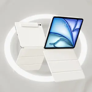 Magnetic Attachment Tablet Case, 1 Count Slim Trifold Stand Tablet Protective Cover, Durable Tablet Protector Cover for iPad Series, Ipad Tablet Accessories