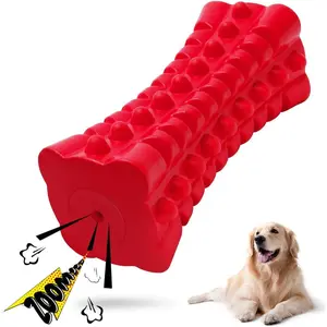 Indestructible Squeaky   - Tough Rubber   for Aggressive Large Dogs, Durable and Safe for Interactive Play