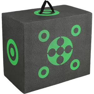 Spring new arrivals Archery Target Block, 16"x18" All-Side Bow Target Block, Outdoor Portable Archery Target with Carry Handle, Easy Arrow Removal, Great Visibility, Lightweight, Easy to Transport, Black