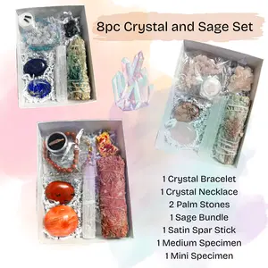 8pc Colored Crystal Set - Choose your color - Holiday Crystal Bundle - Crystal Gift Bundle