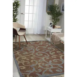 Nourison Expressions Swirl Oversized Indoor Modern Hand-Carved Multicolor Area Rug