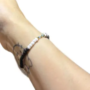 Hope&HustleCo “Clean AF” Handmade Beaded Stretch Bracelet | Recovery Bracelet | Sobriety Gift | AA NA Jewelry | Handmade Stretch Bracelet | Funny Sober Bracelet