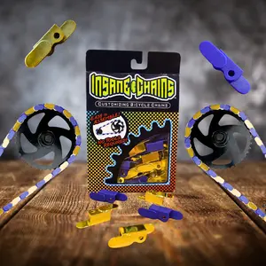 Gold & Purple Chain Caps | Bike Accessory for Single-Speed Bikes and E-bikes by Insane Chains