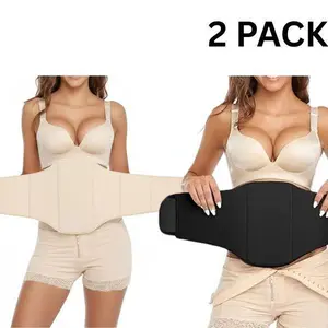 Women's 2-Pack 360° Lipo Foam Ab Board Compression Shapewear - Adjustable, Breathable, Snug-Fit Belly & Waist Recovery Support for Customized Everyday Wear Needs