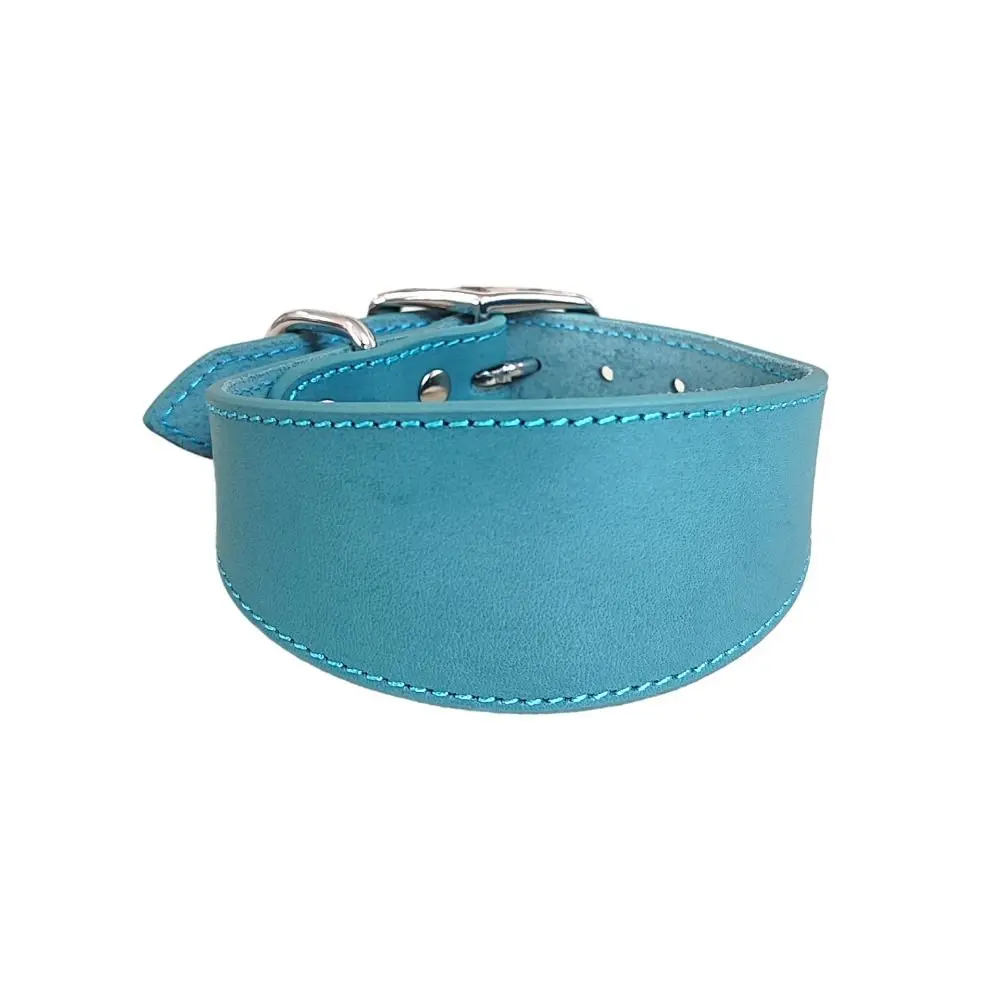 Adjustable Wide Dog Collar Cowhide Leather Soft Large Breeds Collars No Pull Durable Pet Collars Strap Italian Greyhounds