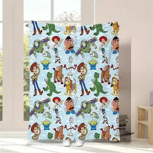 [SummerVibes] DISNEY CLASSIC Toy Story Character Pattern Cartoon Blanket, Stylish and Casual for Napping, Office, Sofa or Car - Outdoor Camping or Christmas Gift, Home Decor,  Gift