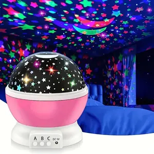 USB-Powered Starry Night Light Projector With Moon And Stars - 360° Rotatable, 9 Color Modes, Dreamy Atmosphere, Suitable For Bedrooms, Festivals, Camping And Parties, Bedroom Night Light
