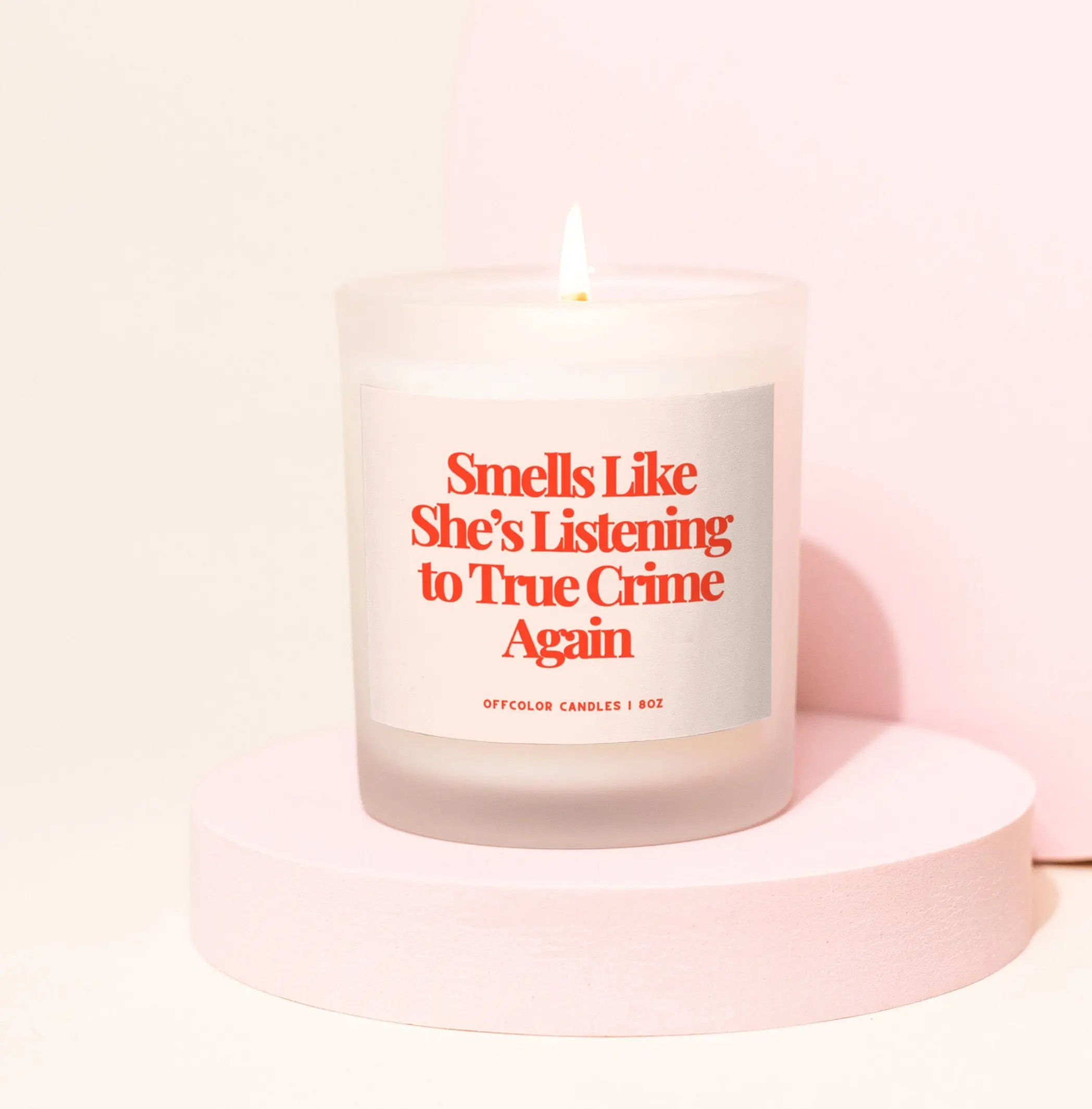 Funny True Crime Gift for Her, Podcast Gift for Wife, True Crime Candle Gift for Best Friend, Funny Christmas Gift for True Crime Lover Coconut Decor