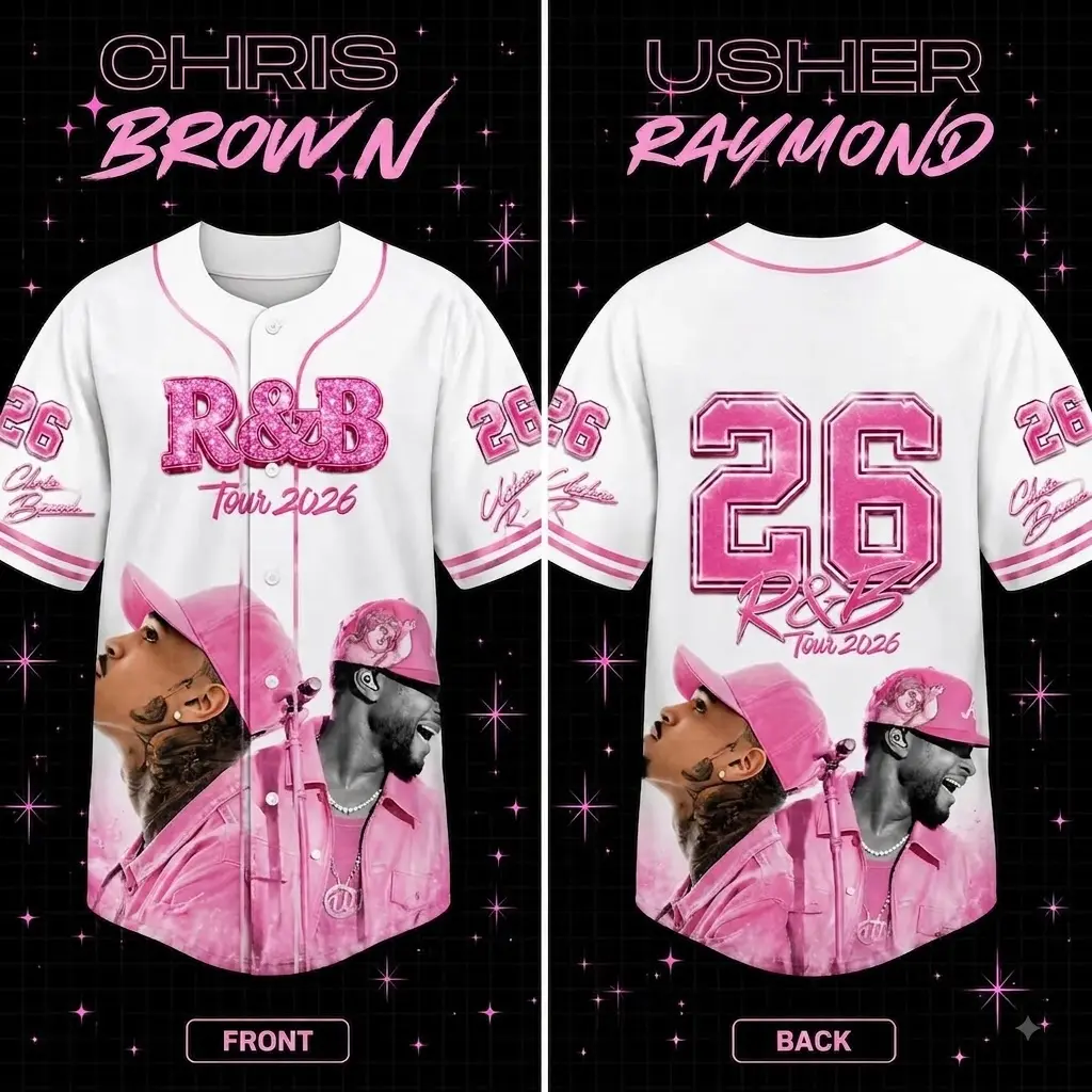 R&B Tour 2026 Baseball Jersey, Inspired Jersey, Pink Concert Shirt, Fan Gift