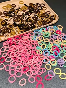 100pcs Multi-Color Hair Ties Set Scrunchie, High Elasticity Knitted Material, Daily Use, Home Fashion, Bulk Use, Versatile Women's Accessories, Fashionable Hair Accessories