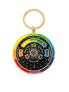 Triadic Color Wheel Keychain, Fashionable Keychain for Women & Men, Stylish Keychain, Trendy All-match & Exquisite Keychain for Birthday Gift