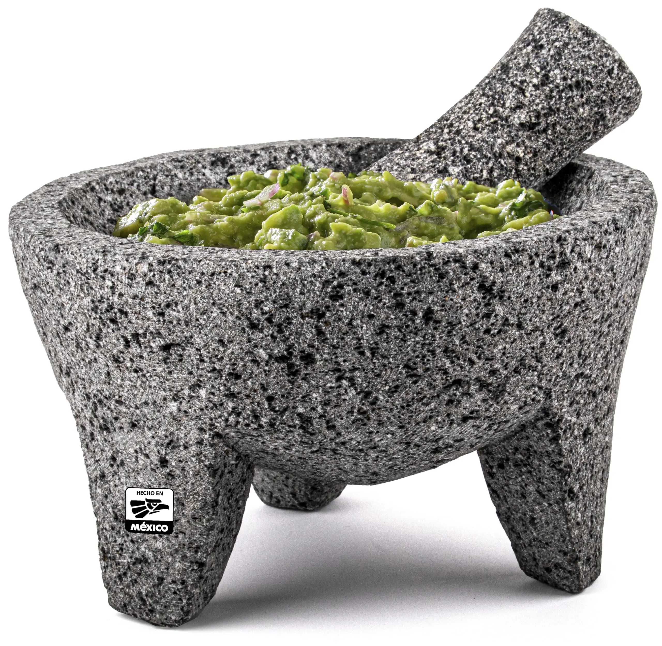 Genuine Handmade Mexican Mortar and Pestle, Molcajete de Piedra Volcanica Mexicana, Perfect for Homemade Salsas, Guacamole, and Other Molcajete Plates | Made in Mexico (Pestle Replacement)