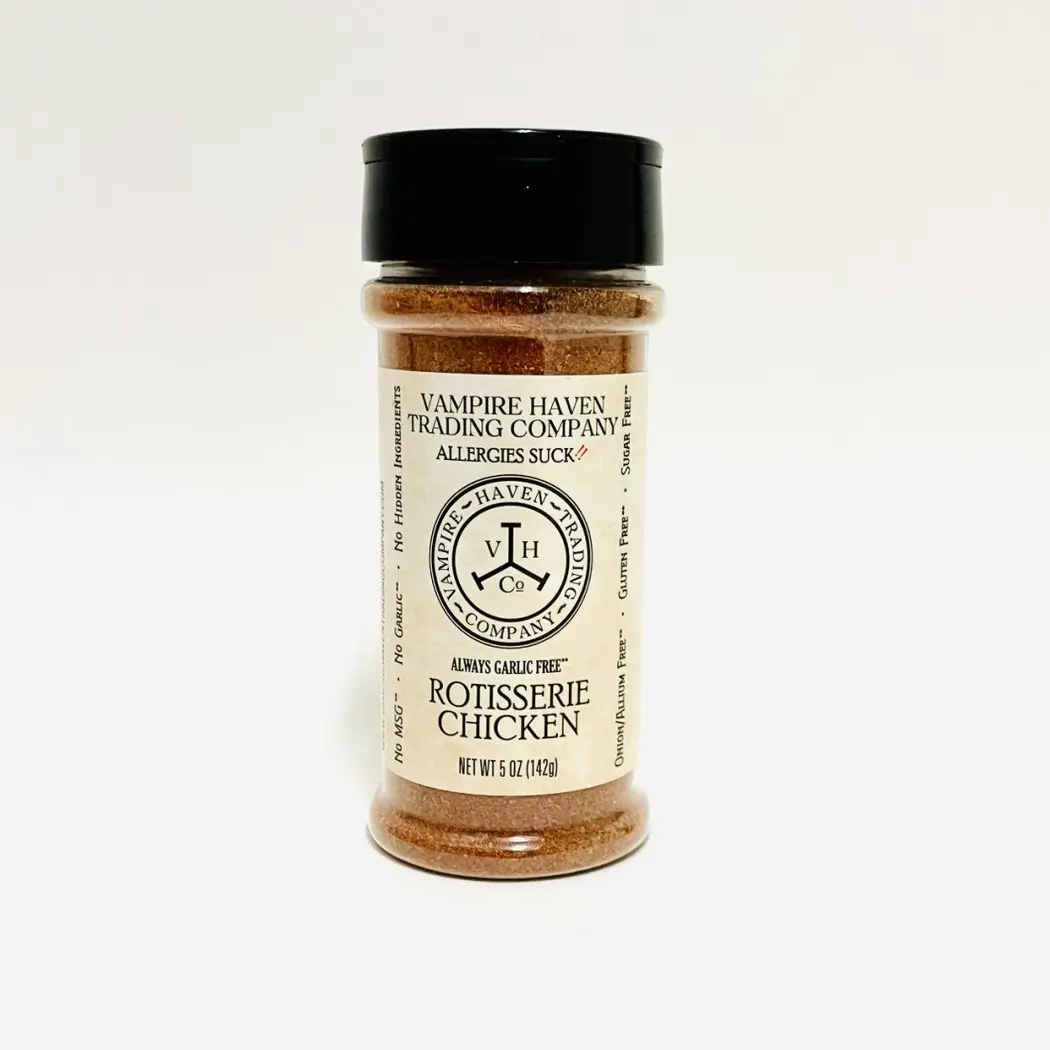 Vampire Haven Trading Company Rotisserie Chicken Spice Blend - Allergen Free No MSG 5 oz Bottle US Made