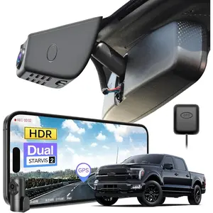 4K Front & 2K Rear 2 Channel HDR Dash Cam, Dual STARVIS 2 IMX678 IMX675, Custom Fit for Ford F150 2018-2026 F250/F350 Super Duty 2020-2026(Model A), 5GHz WiFi, GPS, 128GB Card