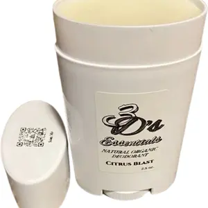 3D’s Essentials Natural Organic Deodorant-Citrus Blast Scent 2.5 oz.