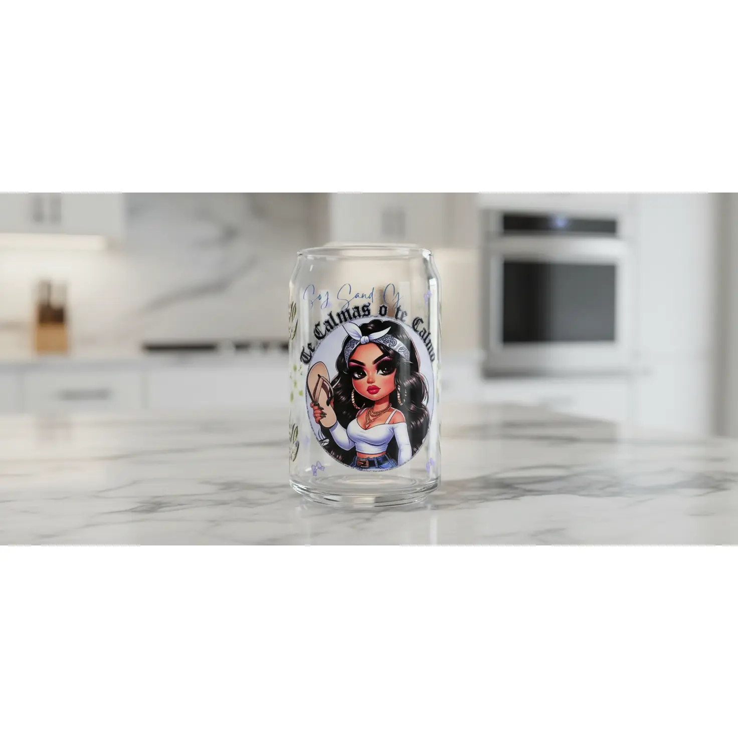 Te Calmas o te Calmo (Calm down or I Will Calm You) - UVDTF Wrap for cups/hard surfaces sticker