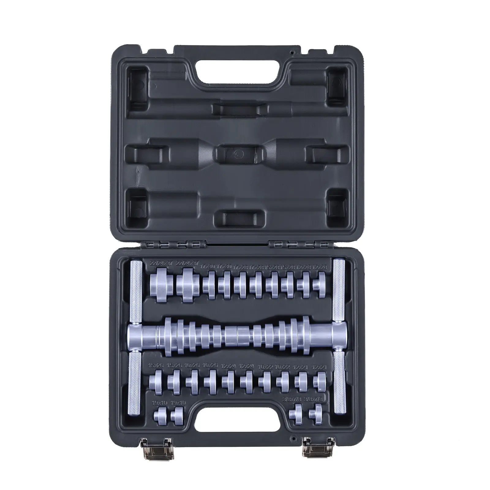 【Summerfinds】VEVOR Bearing Press Repair Toolkit25-Piece Heavy Duty Aluminum Alloy Bearing Race & Seal Driver Set with BushingsWrenchesSeal Removal/Installation Tools & Storage Case, Mechanical Tool Set