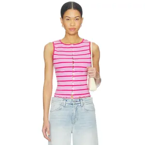 Free People Tilly Striped Vest in Orchid Combo