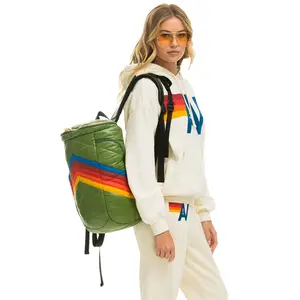 PEAK PUFFER BACKPACK - GARDEN GREEN GLOSSY